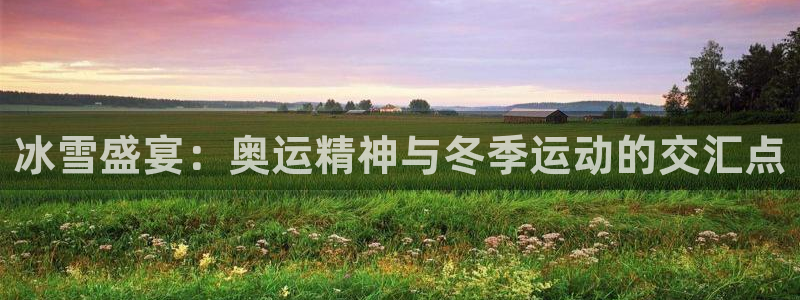 意昂f凯捷体育注册：冰雪盛宴：奥运精神与冬季运动的交汇点